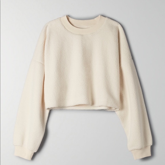 Sunday Best Lupa Sweater Cropped White Sweatshirt - Picture 6 of 6